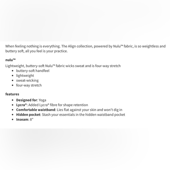 Lululemon Align Short 8" Violet Verbena light purple lavender lilac - Picture 11 of 11